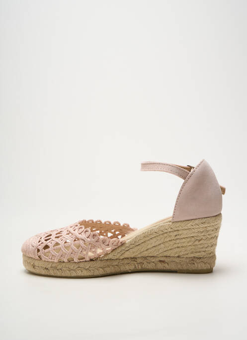 Espadrilles fermeture bride(s) talon de 4 à 6cm rose HEINE femme