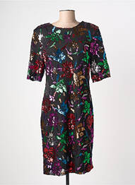 Robe mi-longue manches longues manches longues noir JOSEPH RIBKOFF femme