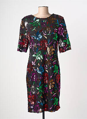 Robe mi-longue manches longues manches longues noir JOSEPH RIBKOFF femme