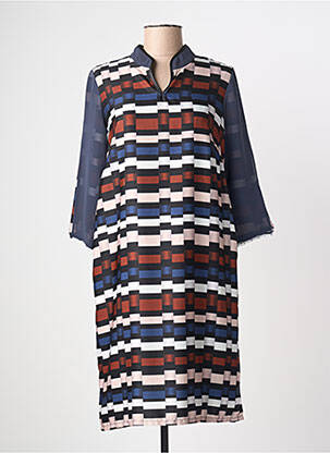 Robe mi-longue manches longues manches longues bleu MERI & ESCA femme