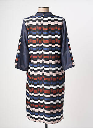 Robe mi-longue coupe fluide manches longues bleu MERI & ESCA femme