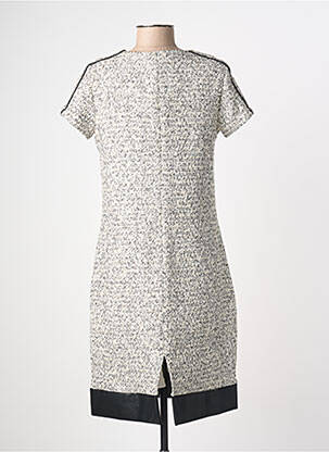 Robe mi-longue fermeture zippée au dos manches courtes blanc MERI & ESCA femme
