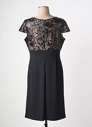 Robe mi-longue manches courtes manches courtes noir JOSEPH RIBKOFF femme
