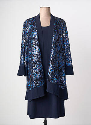 Ensemble robe type de veste casual bleu JOSEPH RIBKOFF femme
