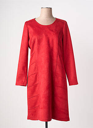 Robe mi-longue manches longues manches longues rouge MERI & ESCA femme