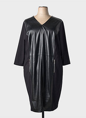 Robe mi-longue manches longues manches longues noir RABE femme