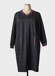 Robe mi-longue manches longues manches longues noir MERI & ESCA femme