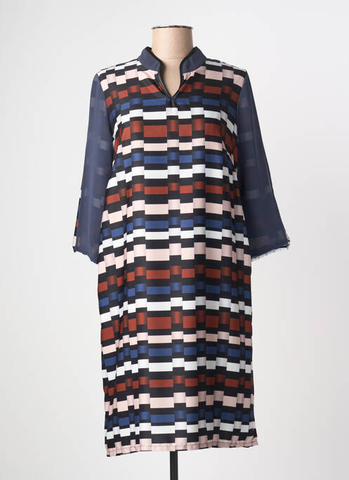 Robe mi-longue manches longues manches longues bleu MERI & ESCA femme