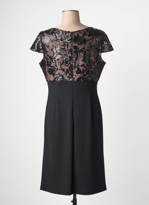 Robe mi-longue fermeture zippée au dos manches courtes noir JOSEPH RIBKOFF femme