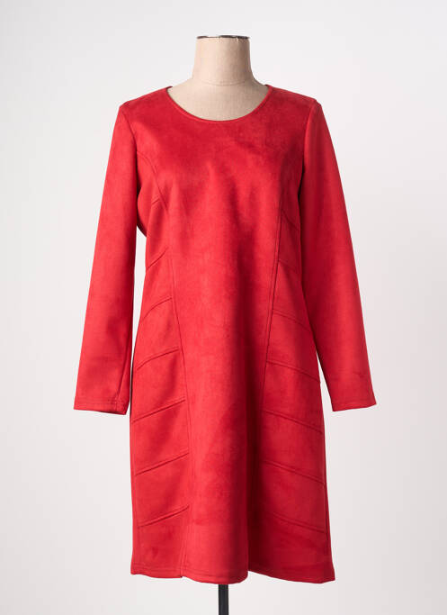 Robe mi-longue manches longues manches longues rouge MERI & ESCA femme