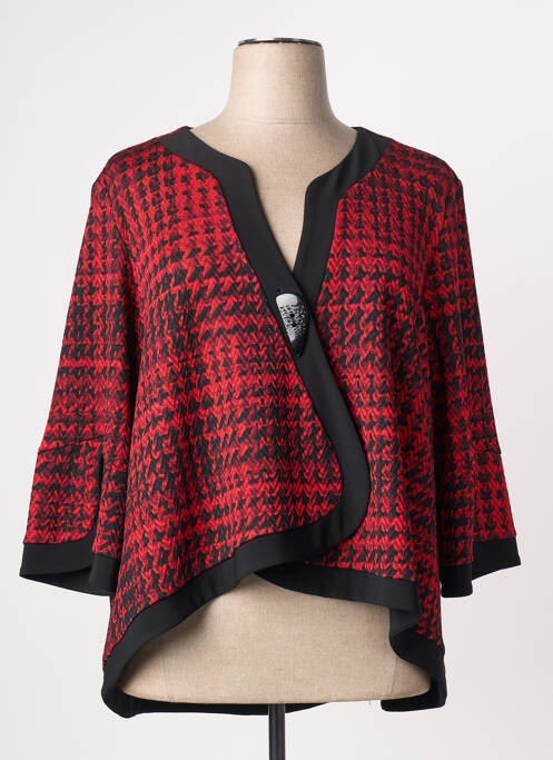 Veste casual coupe droite rouge JOSEPH RIBKOFF femme