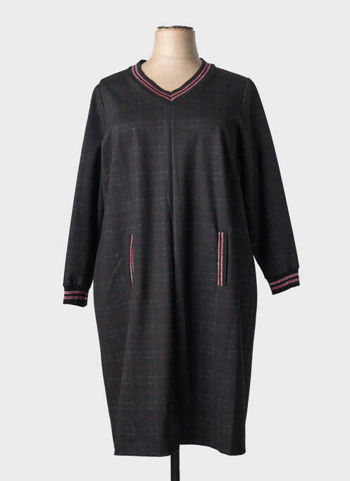 Robe mi-longue manches longues manches longues noir MERI & ESCA femme
