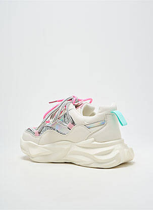 Baskets bout rond talon de 4 à 6cm argent EXÉ femme