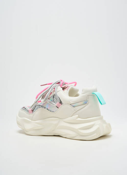 Baskets bout rond talon de 4 à 6cm argent EXÉ femme