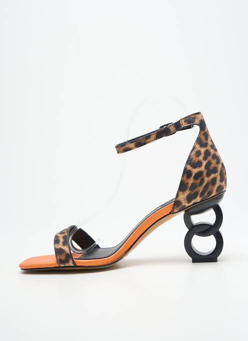 Sandales/nu pieds fermeture bride(s) talon de 7 à 9cm marron EXÉ femme