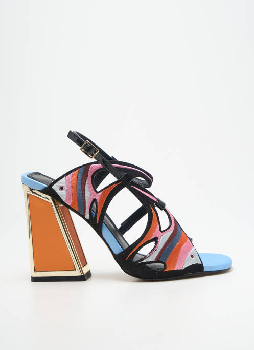 Sandales/nu pieds tissage satiné talon haut de 10cm et plus noir EXÉ femme