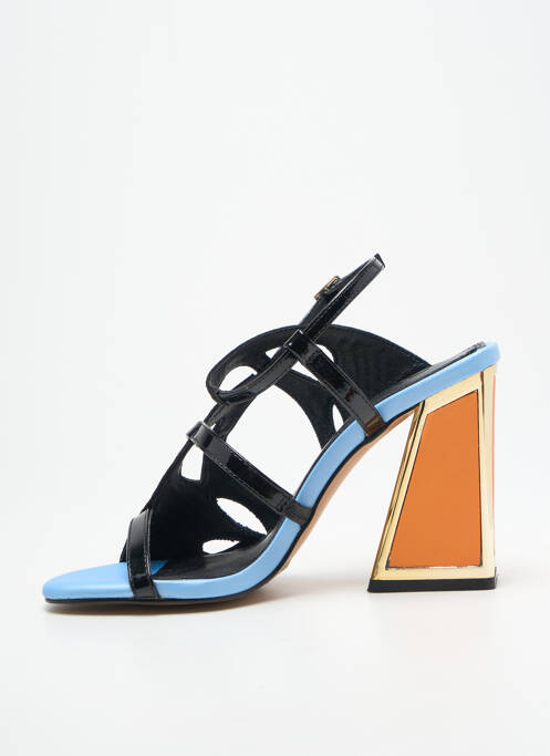 Sandales/nu pieds tissage satiné talon haut de 10cm et plus noir EXÉ femme