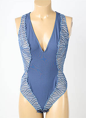 Body lingerie fermeture pressionnée bleu LOUISA BRACQ femme