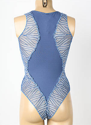 Body lingerie fermeture pressionnée bleu LOUISA BRACQ femme