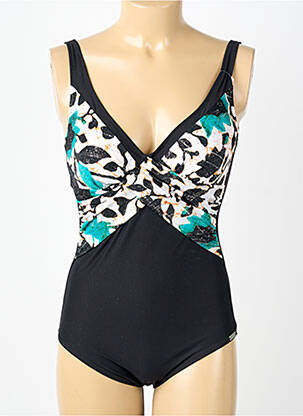 Maillot de bain 1 pièce imprimé fantaisie haut triangles noir CHARMLINE femme
