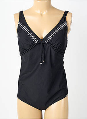 Maillot de bain 1 pièce haut triangles haut triangles noir CHARMLINE femme