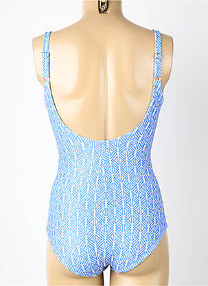 Maillot de bain 1 pièce imprimé fantaisie haut soutien-gorge avec mousse de rembourrage amovible bleu GRAIN DE SABLE femme