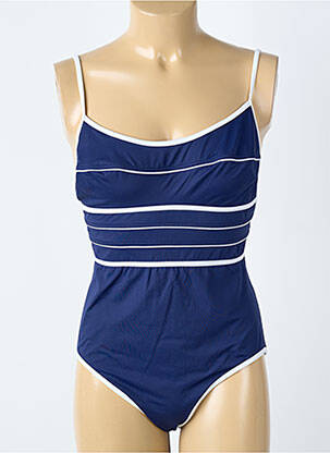 Maillot de bain 1 pièce effet matière satinée bleu SUN PLAYA femme