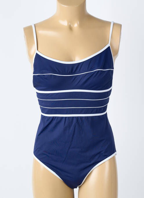 Maillot de bain 1 pièce effet matière satinée bleu SUN PLAYA femme