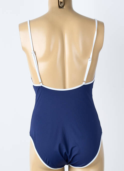 Maillot de bain 1 pièce effet matière satinée bleu SUN PLAYA femme