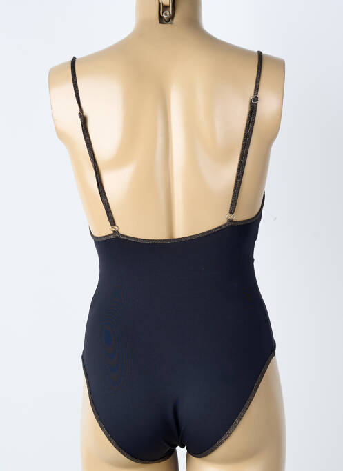Maillot de bain 1 pièce effet matière satinée noir SUN PLAYA femme