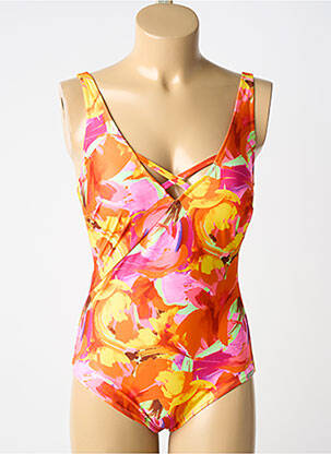 Maillot de bain 1 pièce orange LIDEA femme
