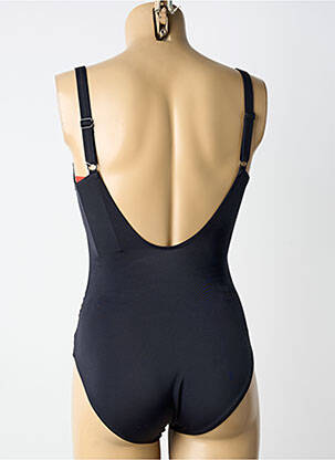 Maillot de bain 1 pièce imprimé fantaisie haut triangles noir CHARMLINE femme