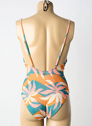 Maillot de bain 1 pièce imprimé fantaisie haut triangles orange BLUELOBSTER femme