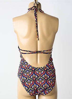 Maillot de bain 1 pièce imprimé fantaisie haut triangles noir AUBADE femme