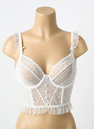 Soutien-gorge légère et transparente haut soutien-gorge emboitant blanc LINDA femme