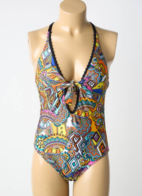 Maillot de bain 1 pièce orange ANTIGEL femme