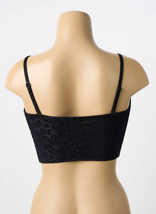 Corset bretelles élastiquées ajustables noir LINDA femme