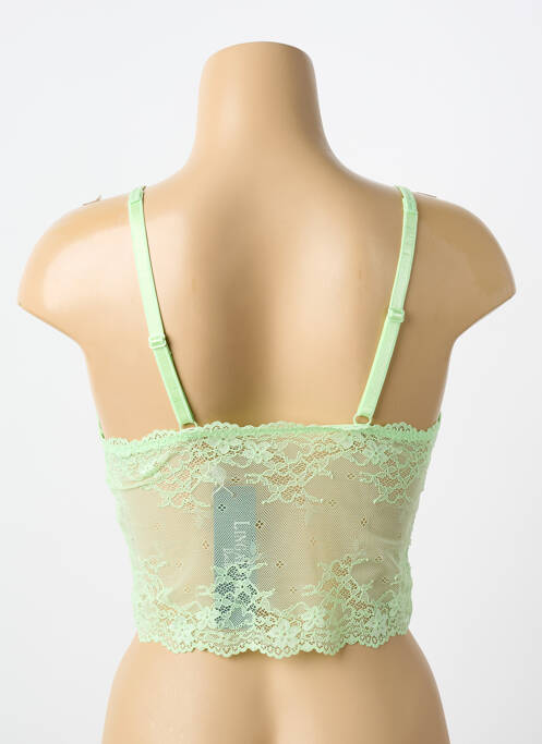 Soutien-gorge tissage dentelle vert LINDA femme