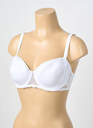 Soutien-gorge effet matière satinée haut soutien-gorge moulé blanc SIMONE PERELE femme