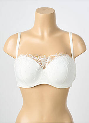 Soutien-gorge effet matière satinée haut soutien-gorge moulé beige LISE CHARMEL femme