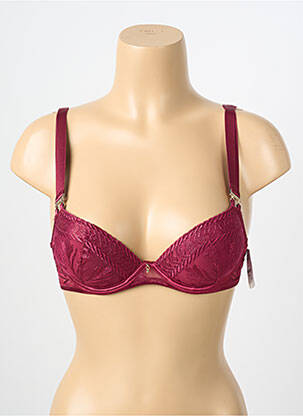 Soutien-gorge effet matière satinée haut soutien-gorge push-up rouge AUBADE femme