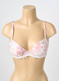 Soutien-gorge effet matière satinée haut soutien-gorge push-up rose ANTIGEL femme