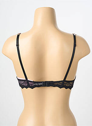 Soutien-gorge effet matière satinée haut soutien-gorge push-up noir ANTIGEL femme