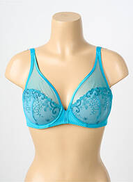 Soutien-gorge légère et transparente haut soutien-gorge emboitant bleu SIMONE PERELE femme