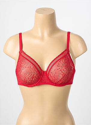 Soutien-gorge légère et transparente haut soutien-gorge emboitant rouge SIMONE PERELE femme