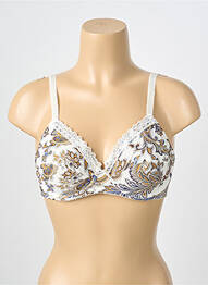 Soutien-gorge effet matière satinée haut soutien-gorge emboitant beige ANTIGEL femme