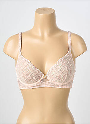 Soutien-gorge effet matière satinée haut soutien-gorge emboitant rose LOUISA BRACQ femme