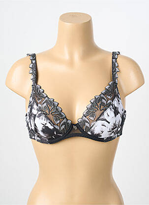 Soutien-gorge effet matière satinée haut soutien-gorge emboitant noir LOUISA BRACQ femme