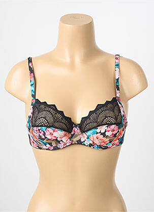 Soutien-gorge effet matière satinée haut soutien-gorge emboitant noir ANTIGEL femme
