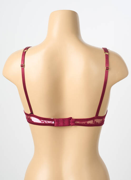 Soutien-gorge effet matière satinée haut soutien-gorge push-up rouge AUBADE femme